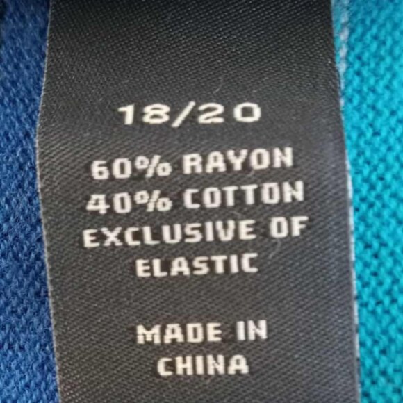 Lane Bryant Blue Black Knit Striped Long Sleeve V Neck Midi Dress EUC 18 20 - Picture 4 of 5